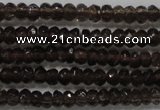 CRB103 15.5 inches 2.5*4mm faceted rondelle smoky quartz beads