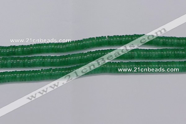 CRB1032 15.5 inches 2*6mm heishi green aventurine beads wholesale