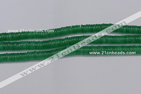 CRB1033 15.5 inches 2*7mm heishi green aventurine beads wholesale