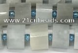 CRB1052 15.5 inches 7*9mm - 8*10mm faceted tyre aquamarine beads