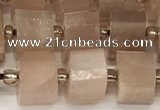 CRB1059 15.5 inches 7*9mm - 8*10mm faceted tyre moonstone beads