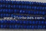 CRB106 15.5 inches 2.5*4mm faceted rondelle dyed turquoise beads