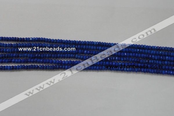 CRB106 15.5 inches 2.5*4mm faceted rondelle dyed turquoise beads