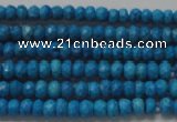 CRB107 15.5 inches 2.5*4mm faceted rondelle dyed turquoise beads