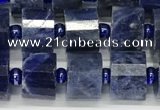 CRB1074 15.5 inches 7*9mm - 8*10mm faceted tyre sodalite beads