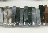 CRB1084 15.5 inches 5*20mm - 6*22mm faceted heishi ocean jasper beads