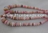 CRB1106 15.5 inches 5*8mm - 9*18mm rondelle pink opal beads