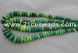 CRB1108 15.5 inches 5*8mm - 9*18mm rondelle grass agate beads