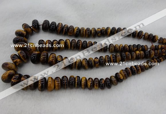 CRB1115 15.5 inches 5*8mm - 9*18mm rondelle tiger eye beads