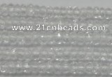 CRB112 15.5 inches 2.5*4mm faceted rondelle white crystal beads