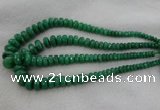 CRB1127 15.5 inches 5*8mm - 9*18mm faceted rondelle green aventurine beads