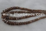 CRB1132 15.5 inches 5*8mm - 9*18mm faceted rondelle moonstone beads