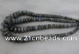CRB1134 15.5 inches 5*8mm - 9*18mm faceted rondelle labradorite beads