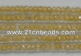 CRB114 15.5 inches 3*4.5mm faceted rondelle citrine gemstone beads