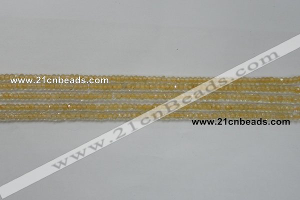 CRB114 15.5 inches 3*4.5mm faceted rondelle citrine gemstone beads