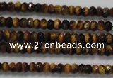 CRB116 15.5 inches 3*5mm faceted rondelle yellow tiger eye beads