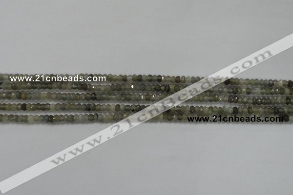 CRB118 15.5 inches 3*5mm faceted rondelle labradorite beads