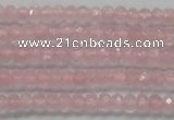 CRB119 15.5 inches 3*5mm faceted rondelle rose quartz beads