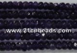 CRB121 15.5 inches 4*6mm faceted rondelle amethyst beads