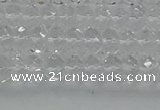 CRB1210 15.5 inches 4*6mm faceted rondelle white crystal beads