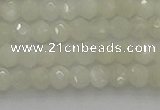 CRB1211 15.5 inches 4*6mm faceted rondelle white moonstone beads