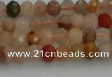 CRB1214 15.5 inches 4*6mm faceted rondelle mixed rutilated quartz beads