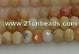 CRB1215 15.5 inches 4*6mm faceted rondelle pink opal beads