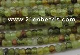 CRB122 15.5 inches 2.5*3.5mm faceted rondelle green garnet beads