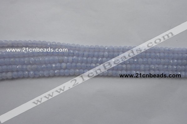 CRB123 15.5 inches 2.5*4mm faceted rondelle blue lace agate beads