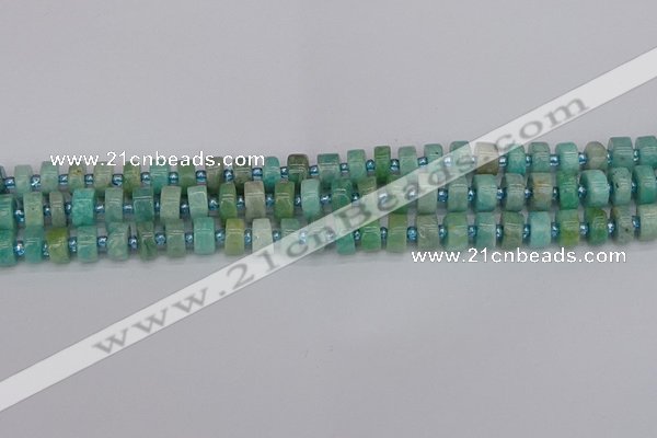 CRB1231 15.5 inches 5*8mm tyre amazonite gemstone beads