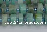 CRB1232 15.5 inches 6*10mm tyre amazonite gemstone beads