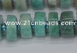 CRB1233 15.5 inches 6*12mm tyre amazonite gemstone beads