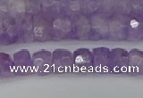 CRB1270 15.5 inches 4*6mm faceted rondelle lavender amethyst beads