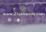 CRB1271 15.5 inches 5*8mm faceted rondelle lavender amethyst beads