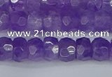 CRB1275 15.5 inches 5*8mm faceted rondelle lavender amethyst beads