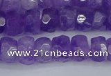 CRB1276 15.5 inches 6*10mm faceted rondelle lavender amethyst beads