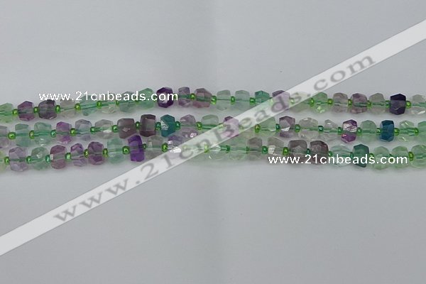 CRB1287 15.5 inches 5*8mm faceted rondelle fluorite beads