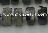 CRB1304 15.5 inches 8*16mm faceted rondelle labradorite beads