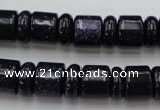 CRB132 15.5 inches 6*12mm & 10*12mm rondelle blue goldstone beads