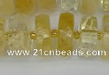 CRB1324 15.5 inches 8*16mm faceted rondelle citrine beads