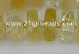 CRB1325 15.5 inches 8*18mm faceted rondelle citrine beads