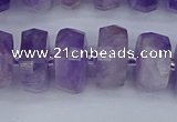 CRB1333 15.5 inches 7*14mm faceted rondelle lavender amethyst beads