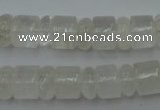 CRB134 15.5 inches 6*12mm & 10*12mm rondelle white crystal beads