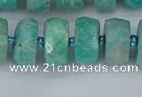 CRB1373 15.5 inches 7*14mm faceted rondelle amazonite beads