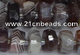 CRB1382 15.5 inches 6*12mm faceted rondelle botswana agate beads