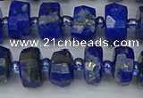 CRB1391 15.5 inches 6*10mm faceted rondelle lapis lazuli beads