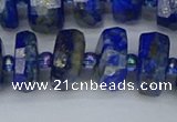 CRB1394 15.5 inches 8*16mm faceted rondelle lapis lazuli beads