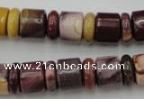 CRB141 15.5 inches 6*12mm & 10*12mm rondelle mookaite jasper beads