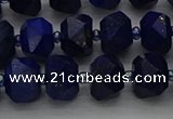 CRB1451 15.5 inches 8*10mm faceted rondelle lapis lazuli beads