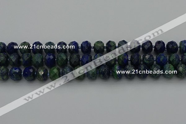 CRB1454 15.5 inches 8*10mm faceted rondelle chrysocolla beads